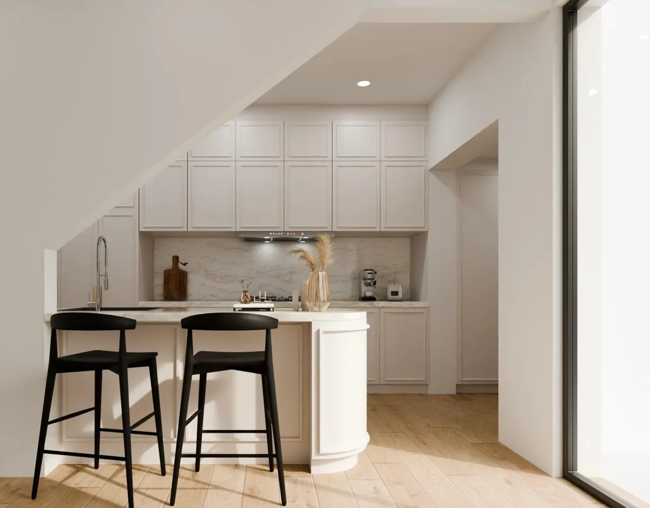 3D render of the proposed kitchen